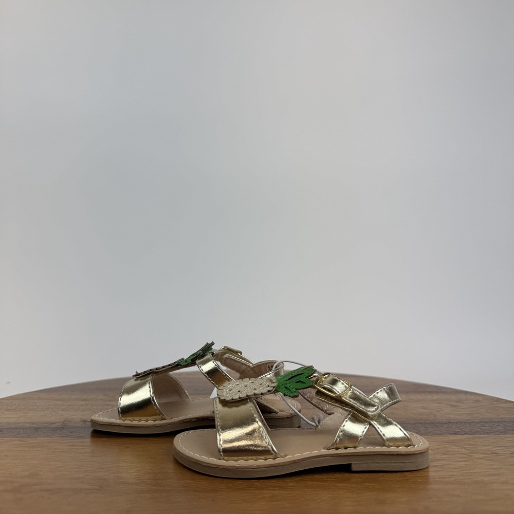 New Little Kids Harper Canyon Pineapple Gold Strappy Comfort Sandals Size 5 C